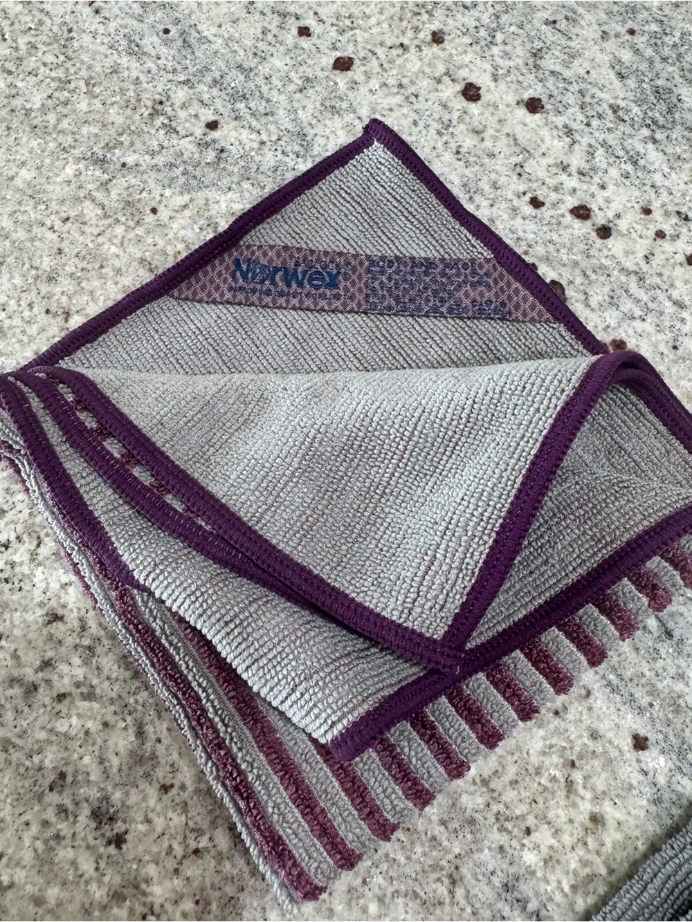Norwex Microfiber face and body cloths Gray & Plum